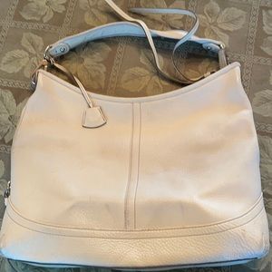 Banana Republic off white leather bag
